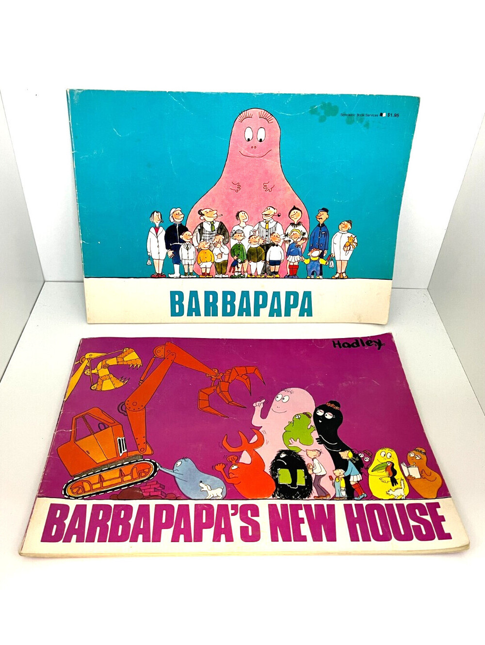Lot of 2 Vintage Barbapapa Paperback Books Barbapapa’s New House Scholastic